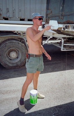 Söndagstjänst
Acke i målartagen. Vitt var en poppis färg.
